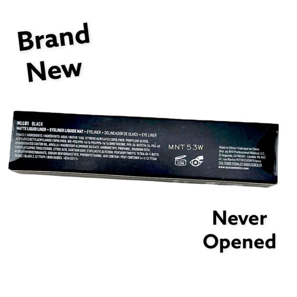 NEW!!!! DISCONTINUED NYX MATTE LIQUID EYELINER - BLACK - Picture 2 of 4